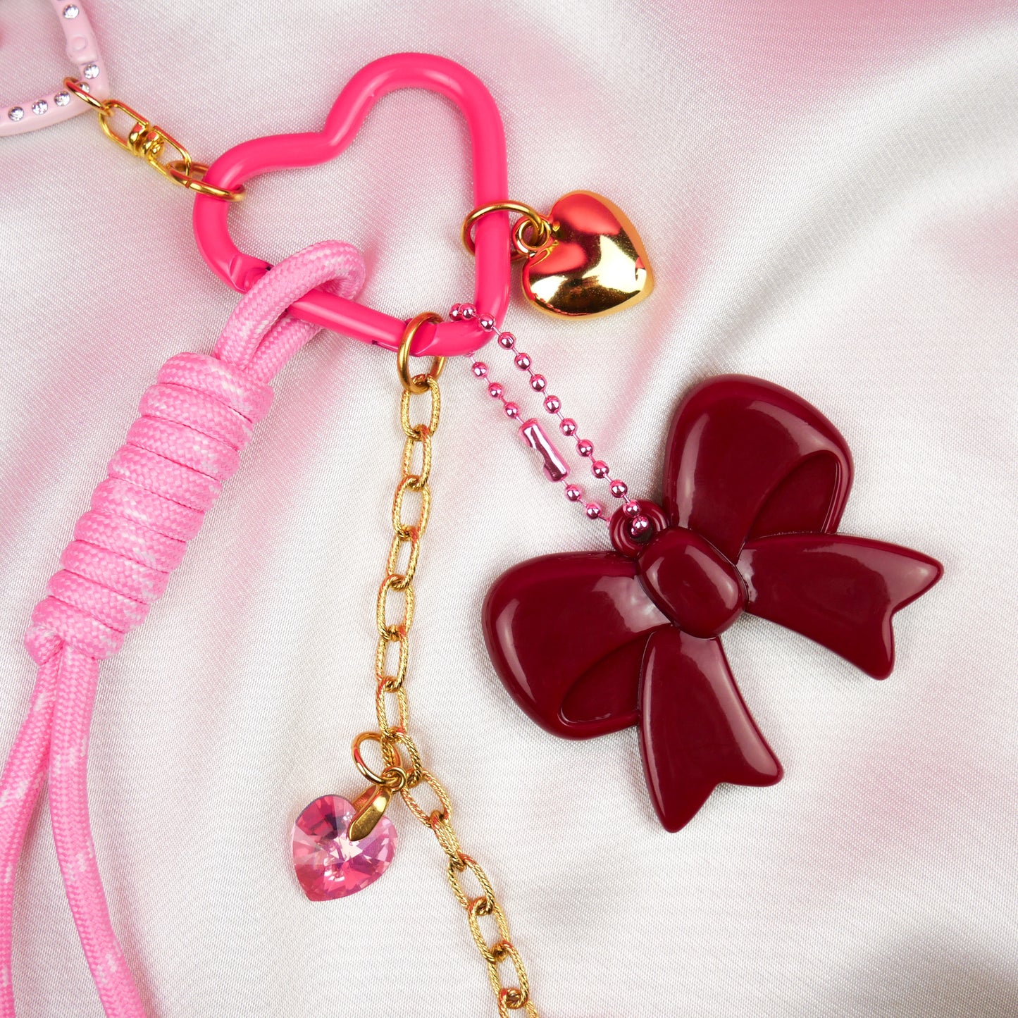 BAG CHARM Nº4 - red & pink