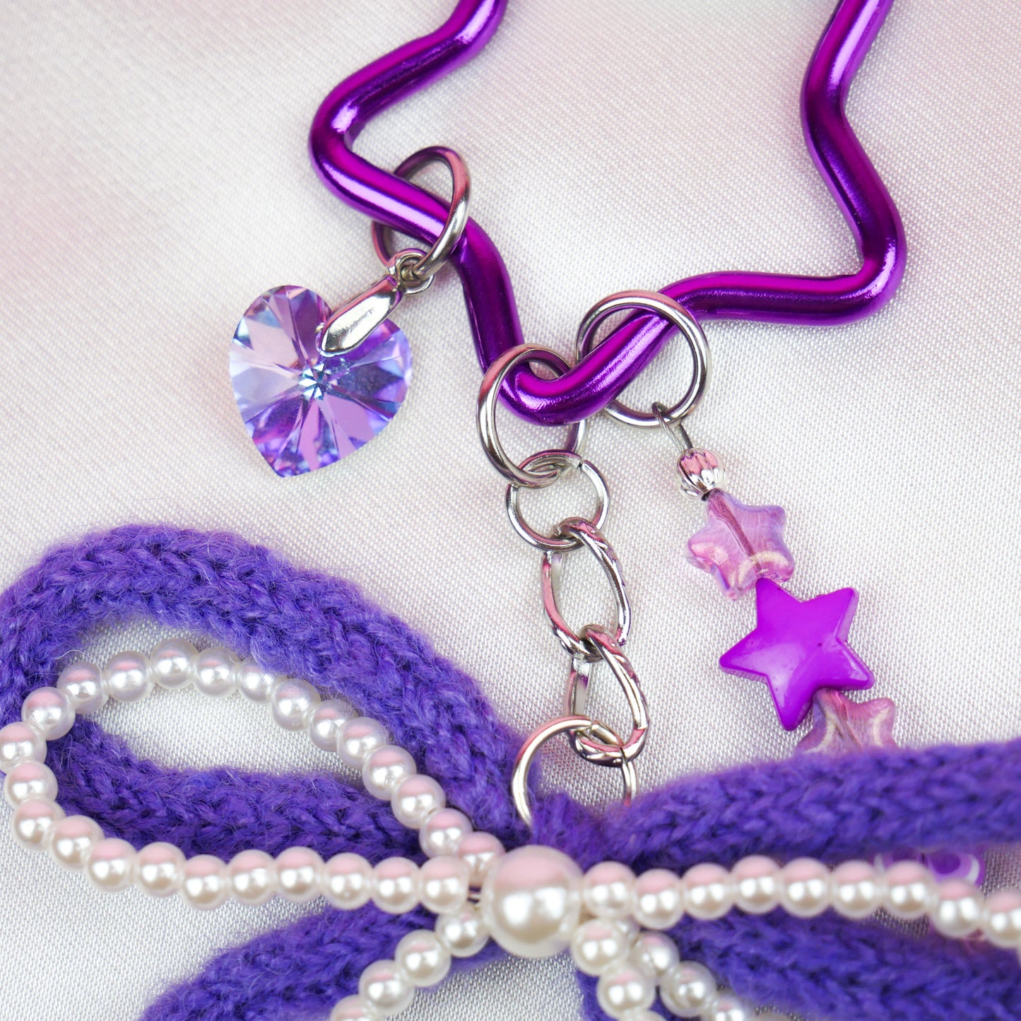 BAG CHARM Nº6 - purple bow