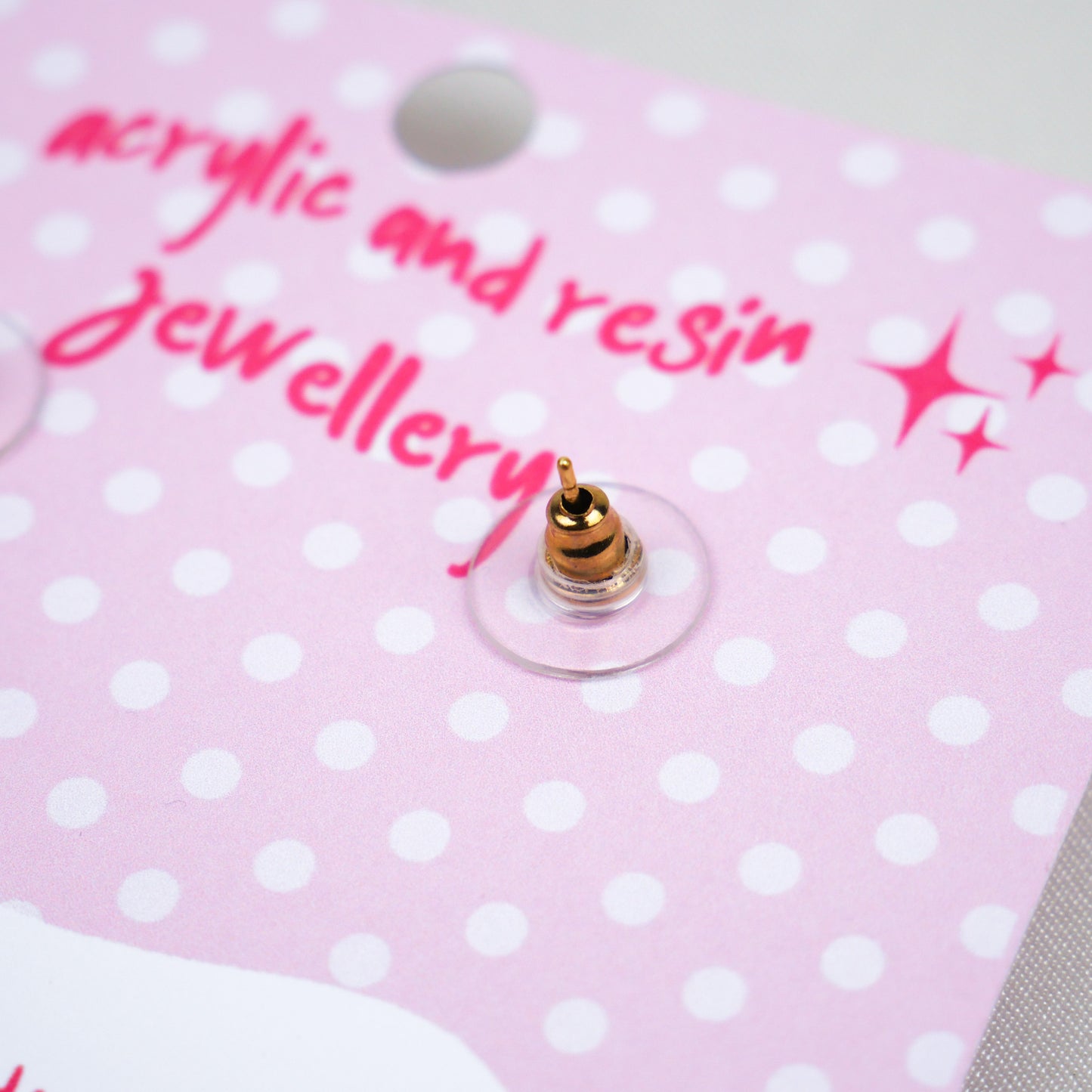 ROUND HOOPS - pink polka dot