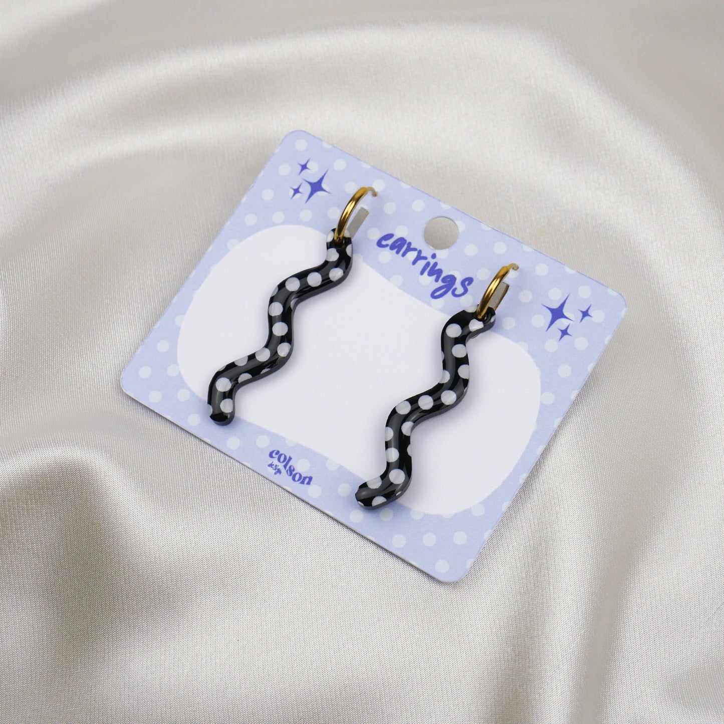 SQUIGGLE - black polka dot