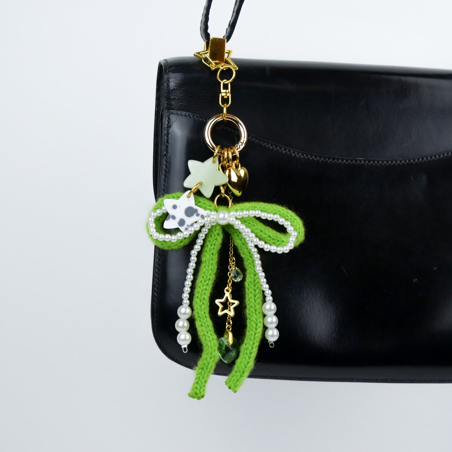 BAG CHARM Nº1 - green bow