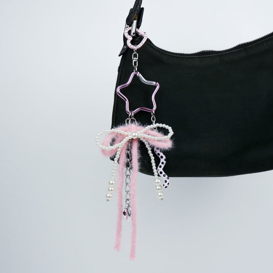 BAG CHARM Nº5 - pink bow