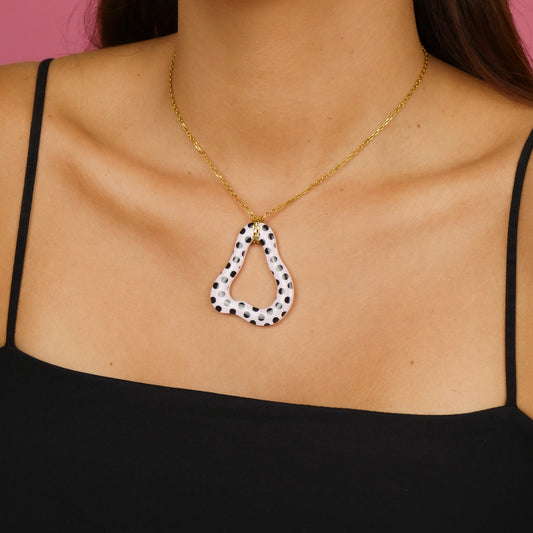 FORMA necklace - pink polka dot