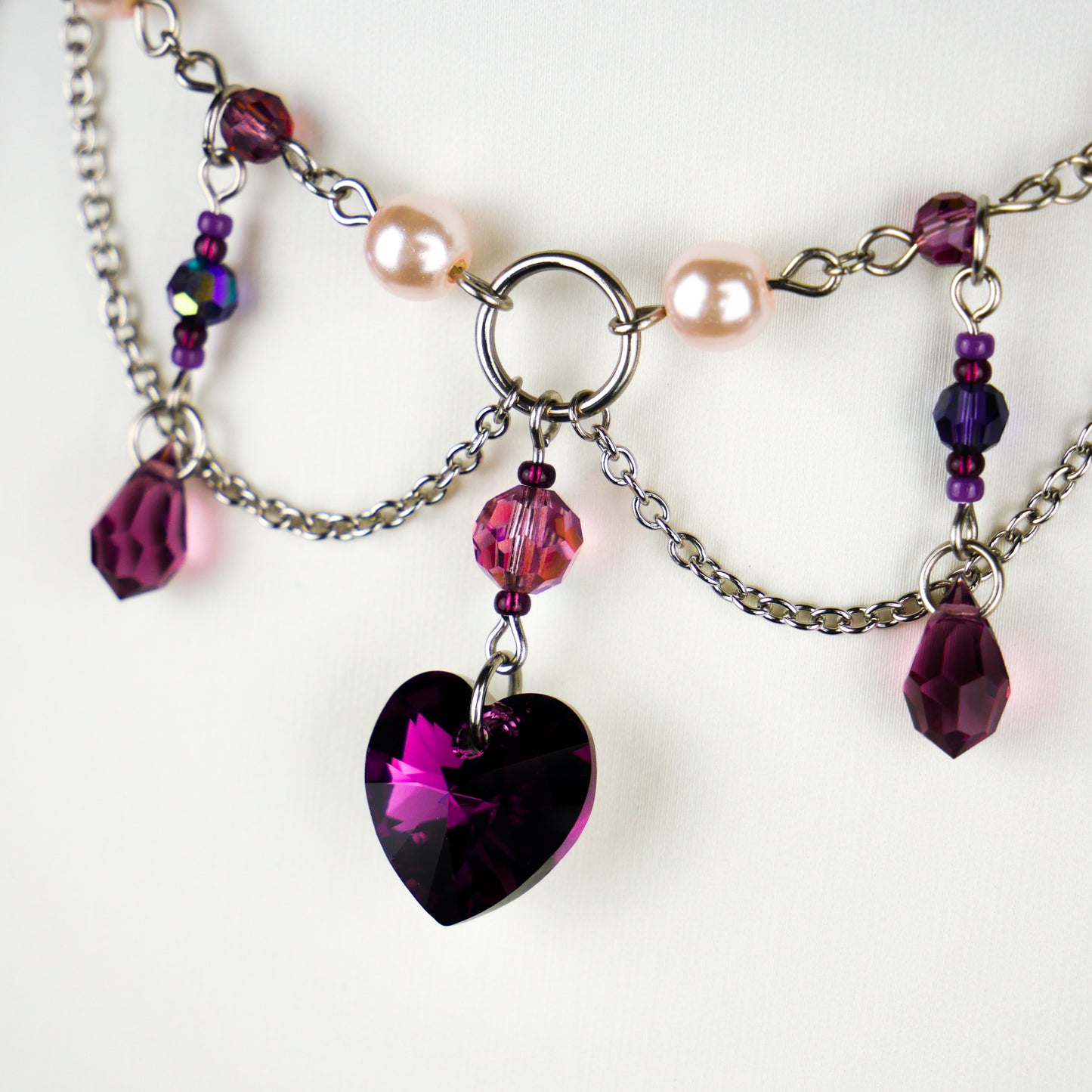 AMETHYST WITCH - silver necklace (unique piece)