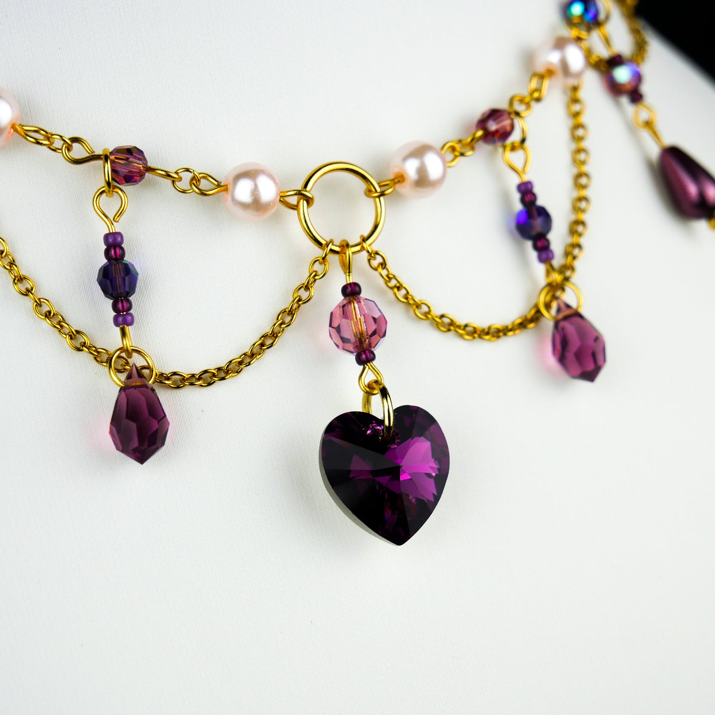 AMETHYST WITCH - gold necklace (unique piece)