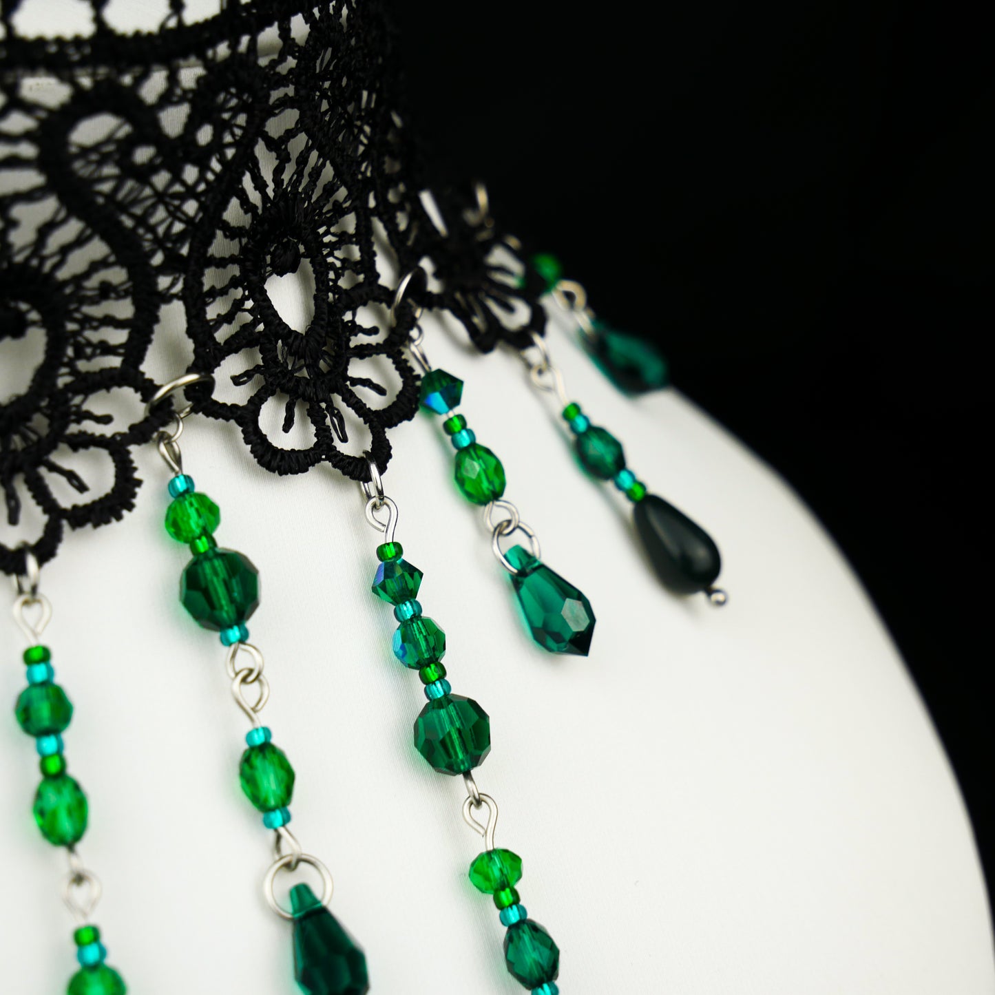 FOREST FAIRY - black lace choker (unique piece)