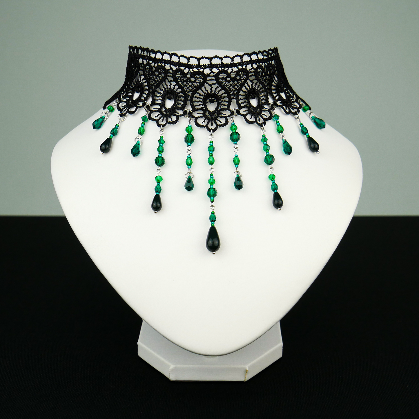 FOREST FAIRY - black lace choker (unique piece)