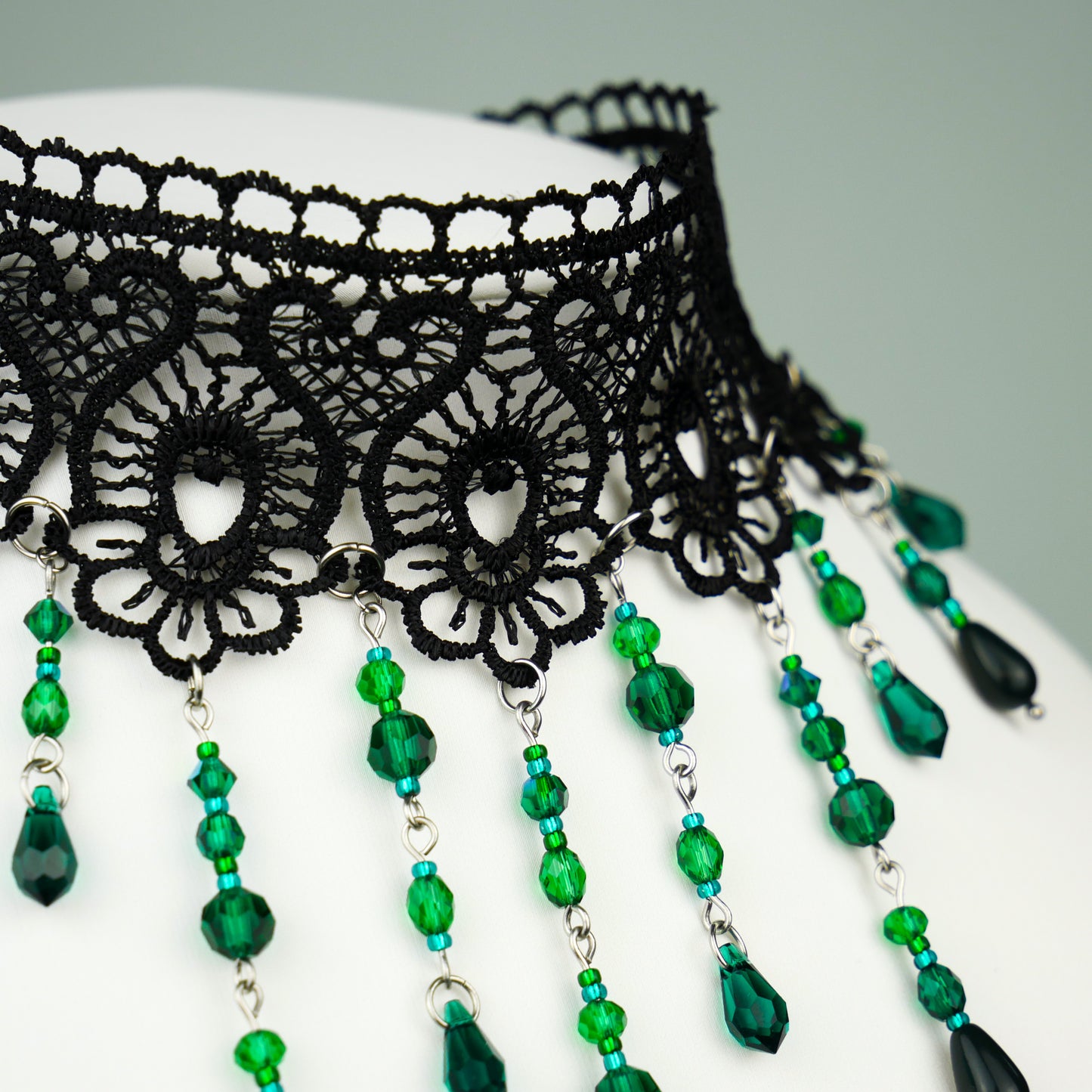 FOREST FAIRY - black lace choker (unique piece)