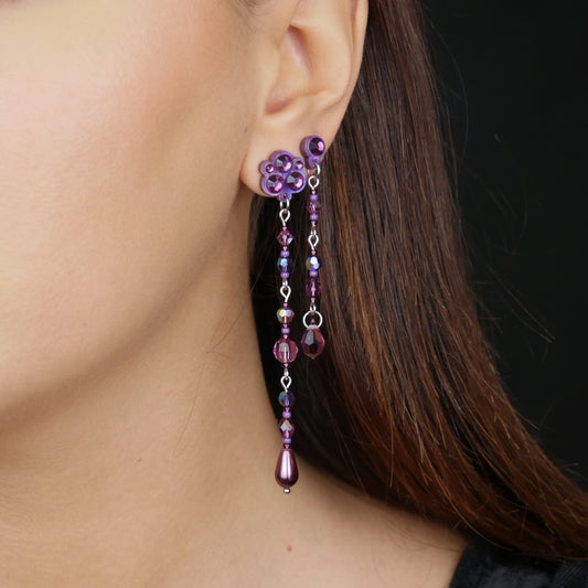 AMETHYST WITCH - set of 4 earrings