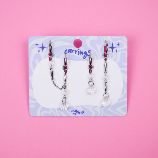 CRYSTAL DROP - transparent argenté