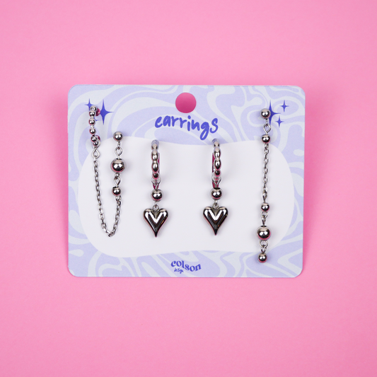 LOVE BUBBLE - boucles argentées