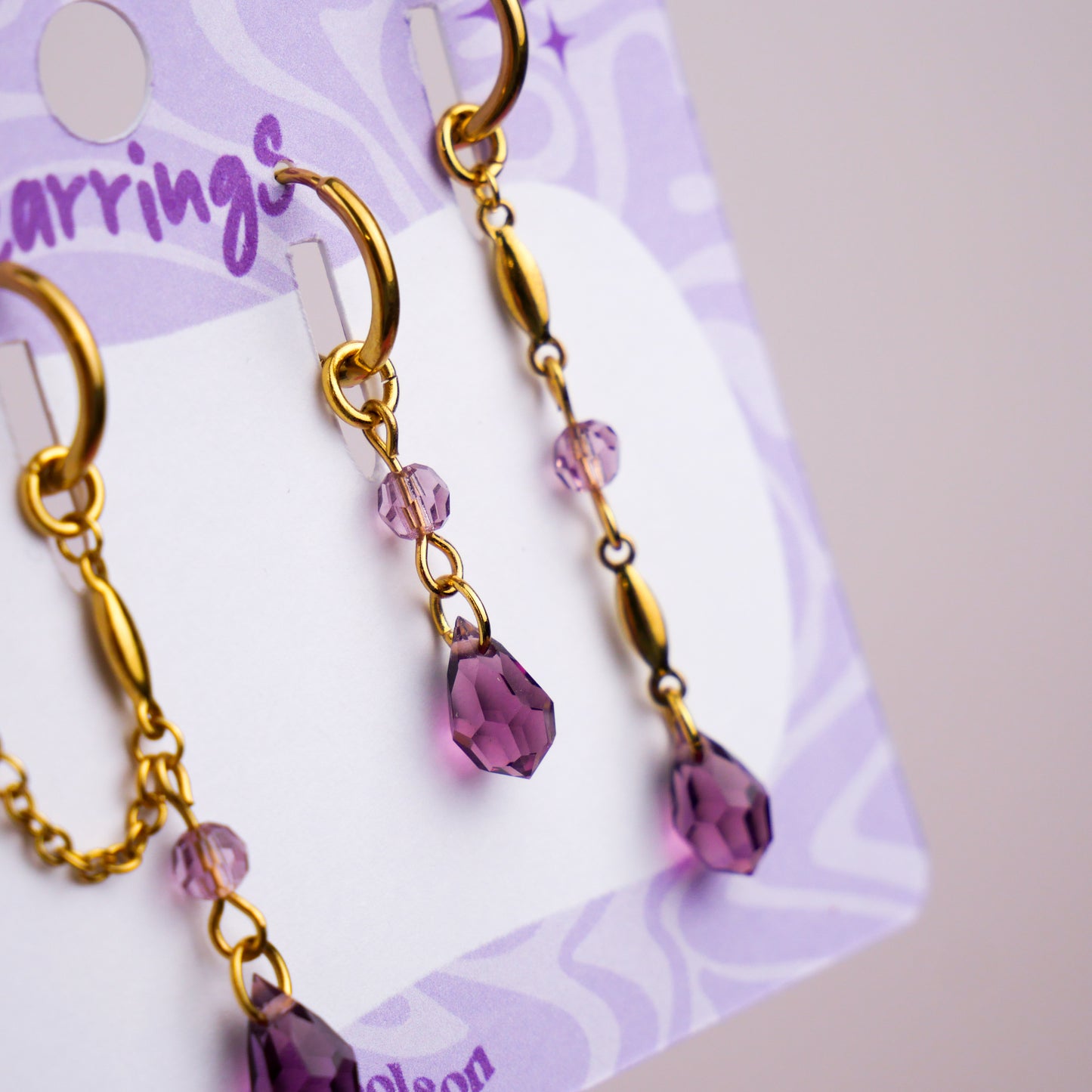 CRYSTAL DROP - violet doré