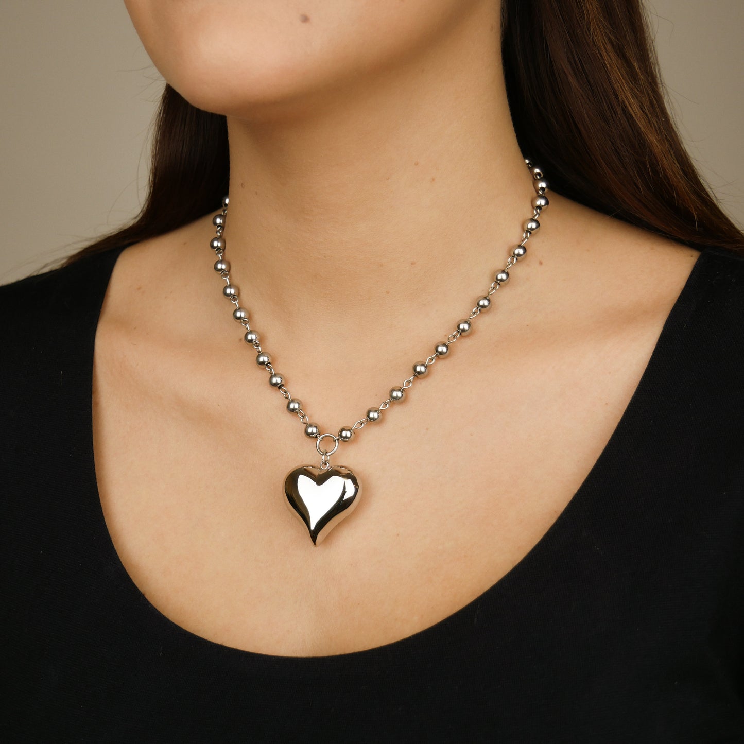 LOVE BUBBLE - collier argenté