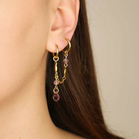 CRYSTAL DROP - violet doré