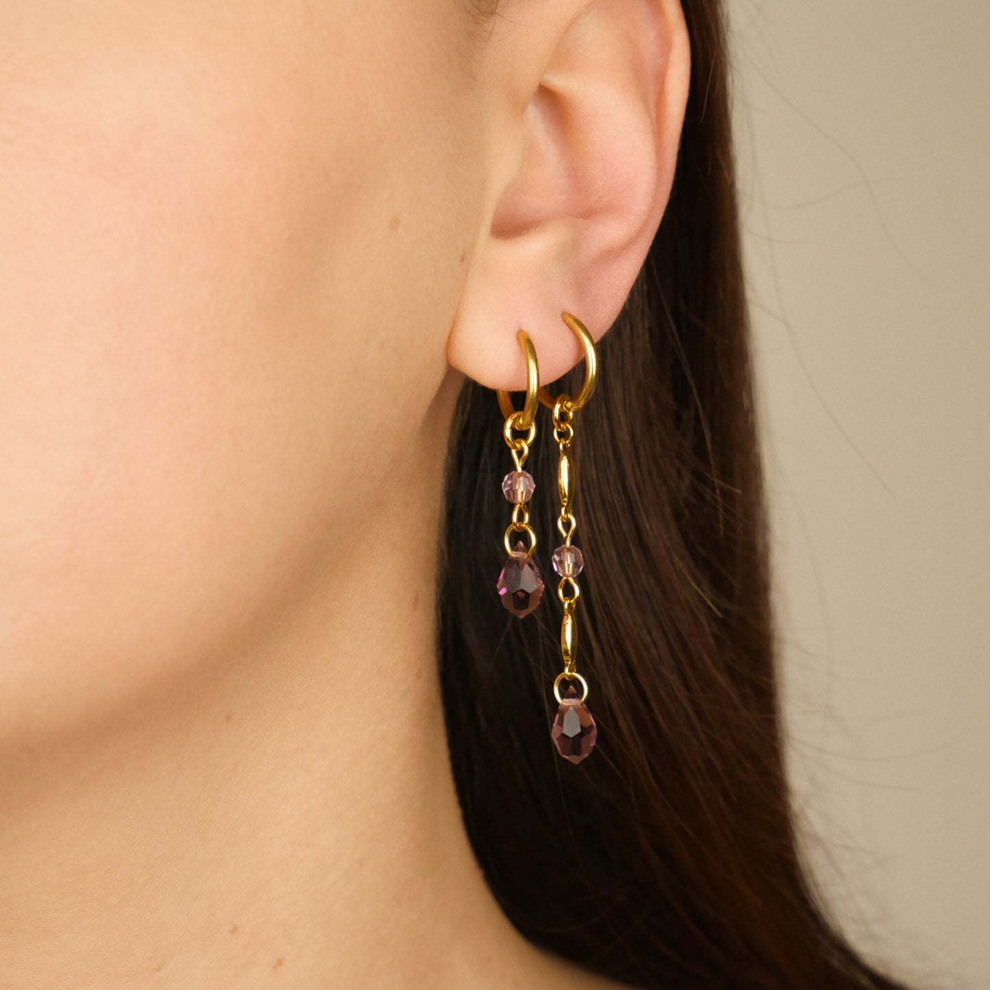 CRYSTAL DROP - violet doré