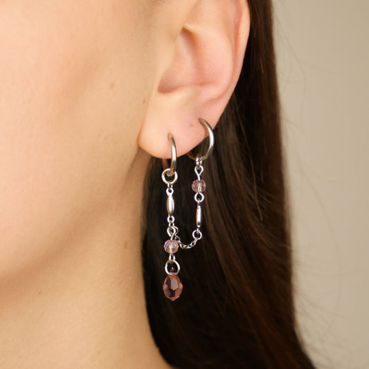 CRYSTAL DROP - violet argenté