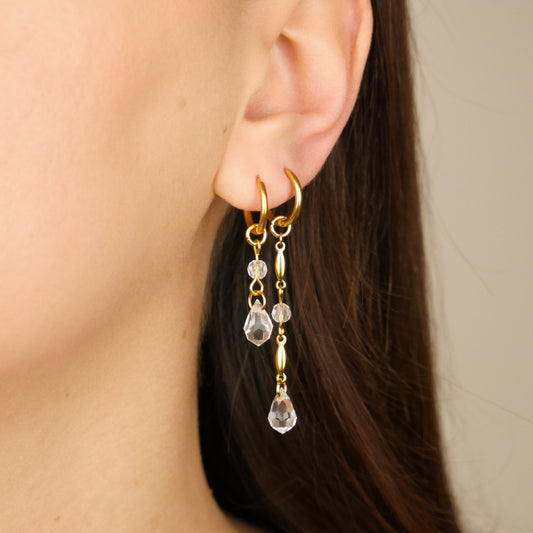 CRYSTAL DROP - clear gold