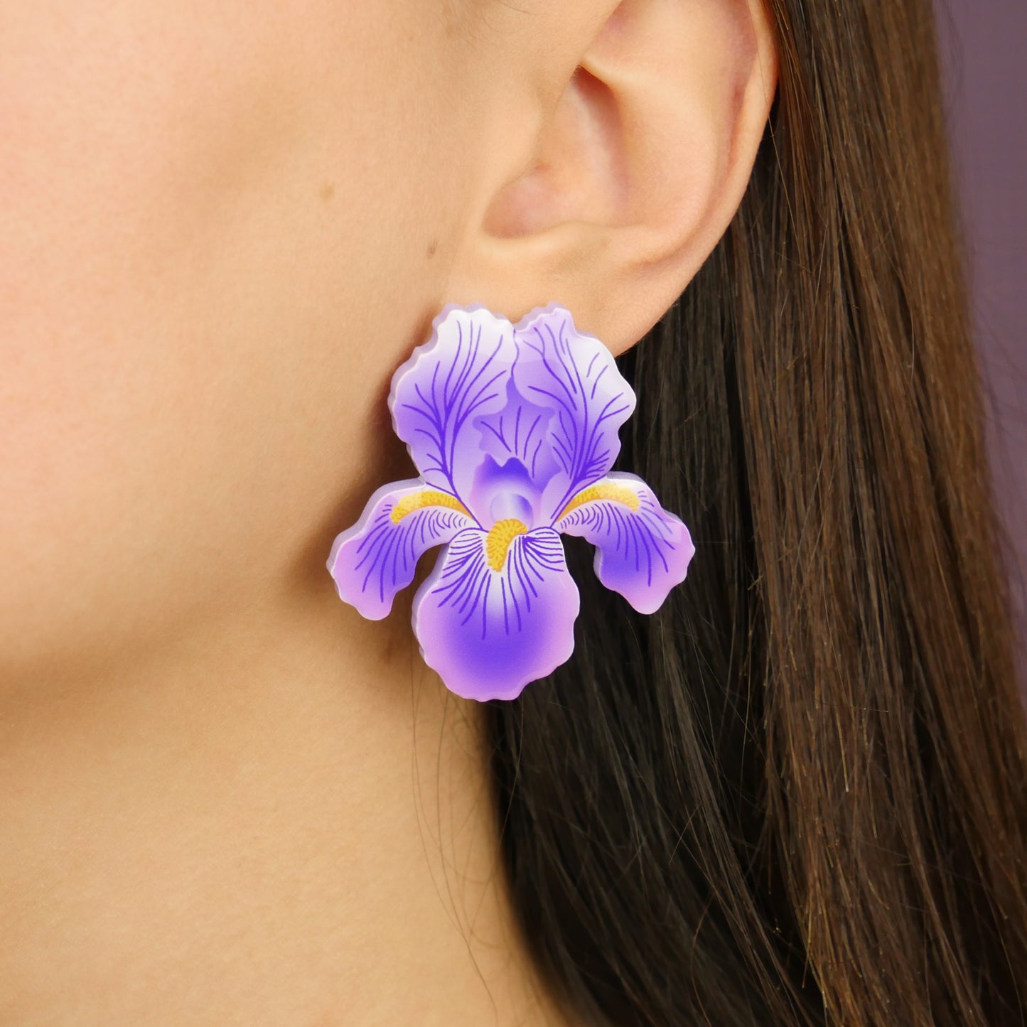IRIS BLOOM - large earrings