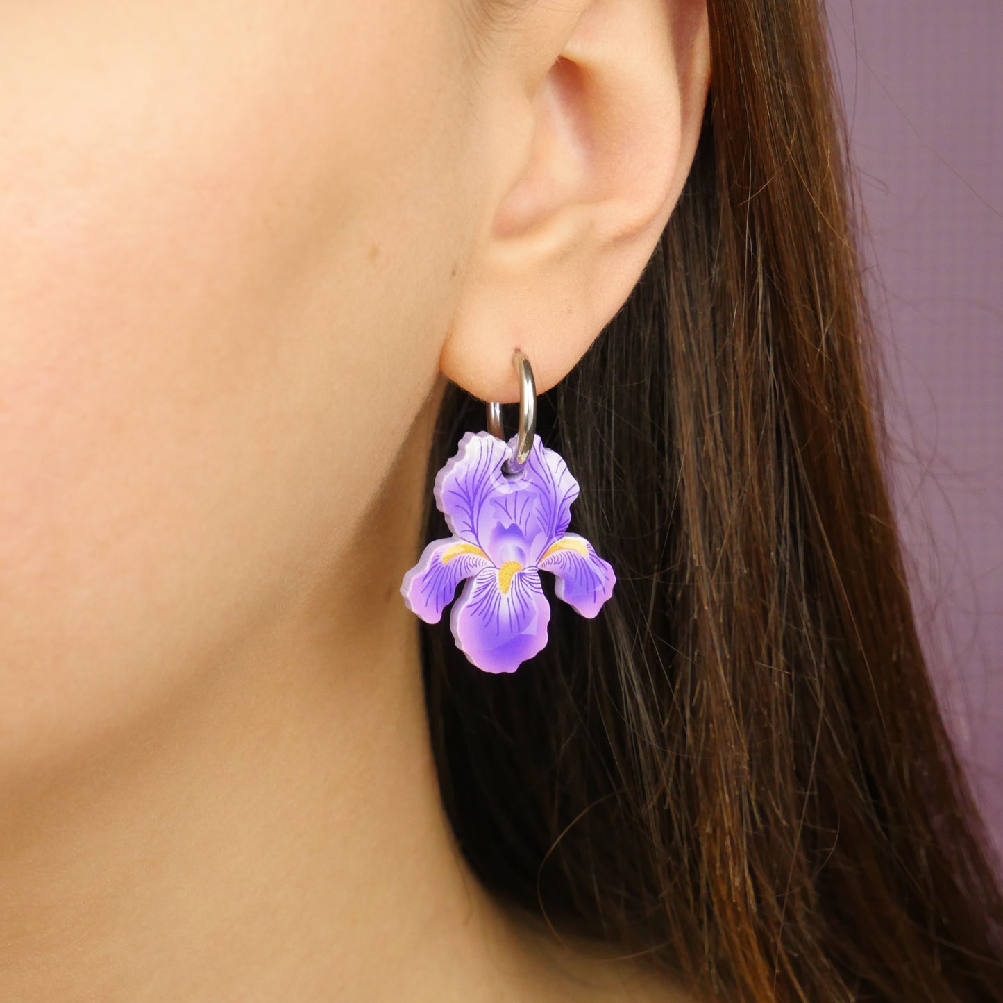 WILD IRIS - boucles d'oreilles