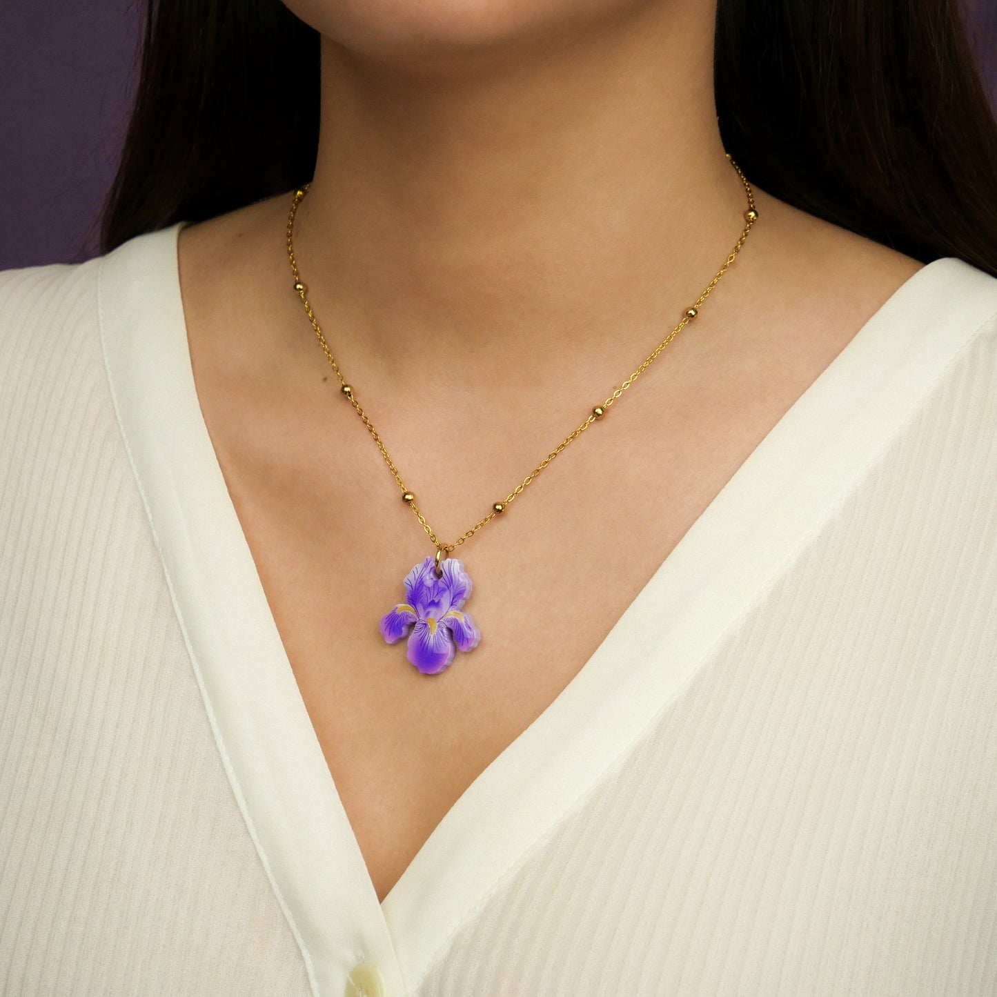 WILD IRIS - small chain necklace