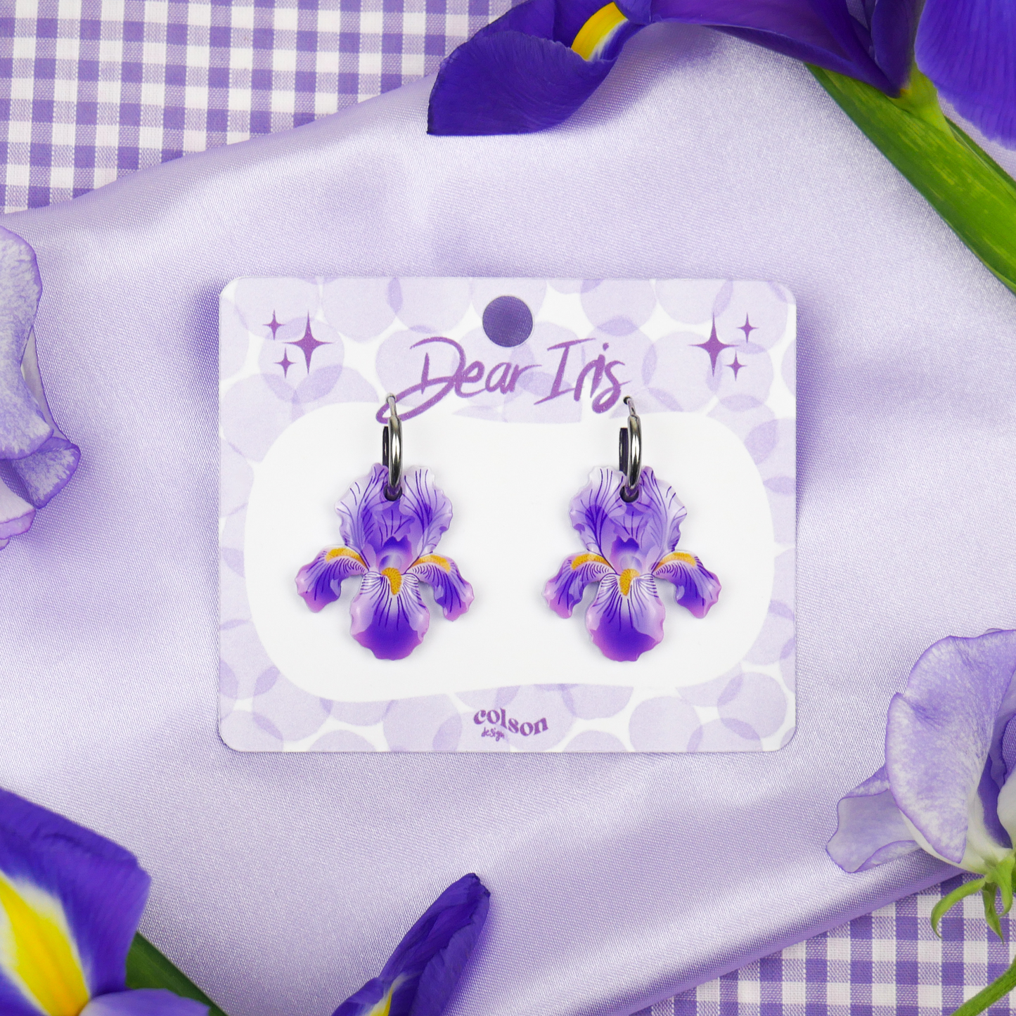 WILD IRIS - boucles d'oreilles