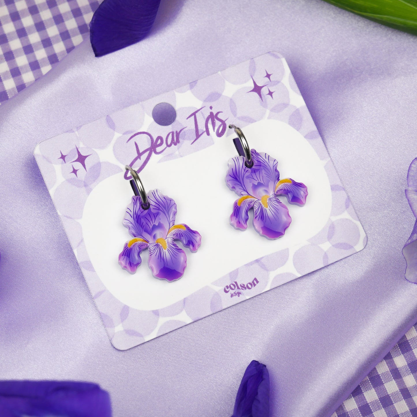 WILD IRIS - boucles d'oreilles