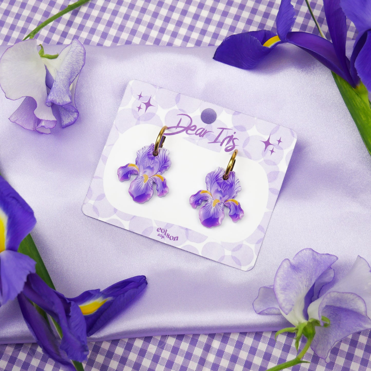 WILD IRIS - boucles d'oreilles