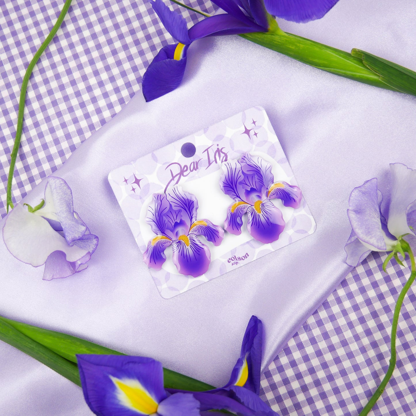 IRIS BLOOM - large earrings