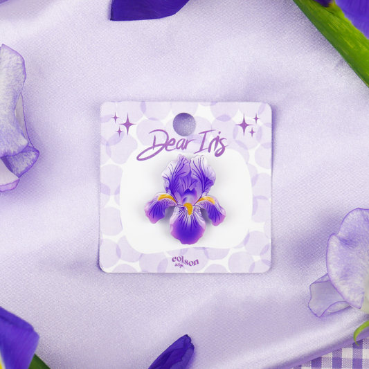WILD IRIS - brooch