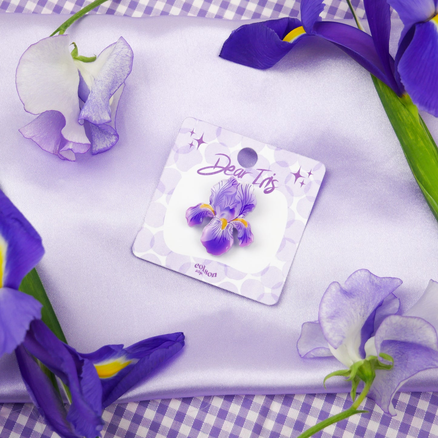 WILD IRIS - brooch