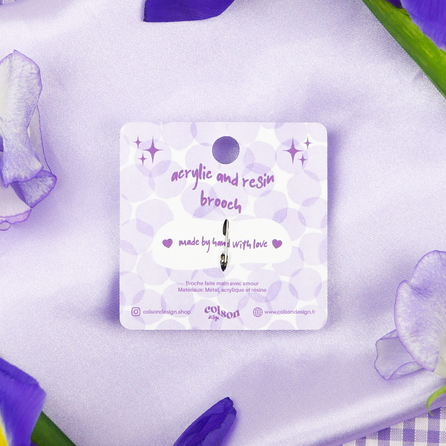 WILD IRIS - brooch