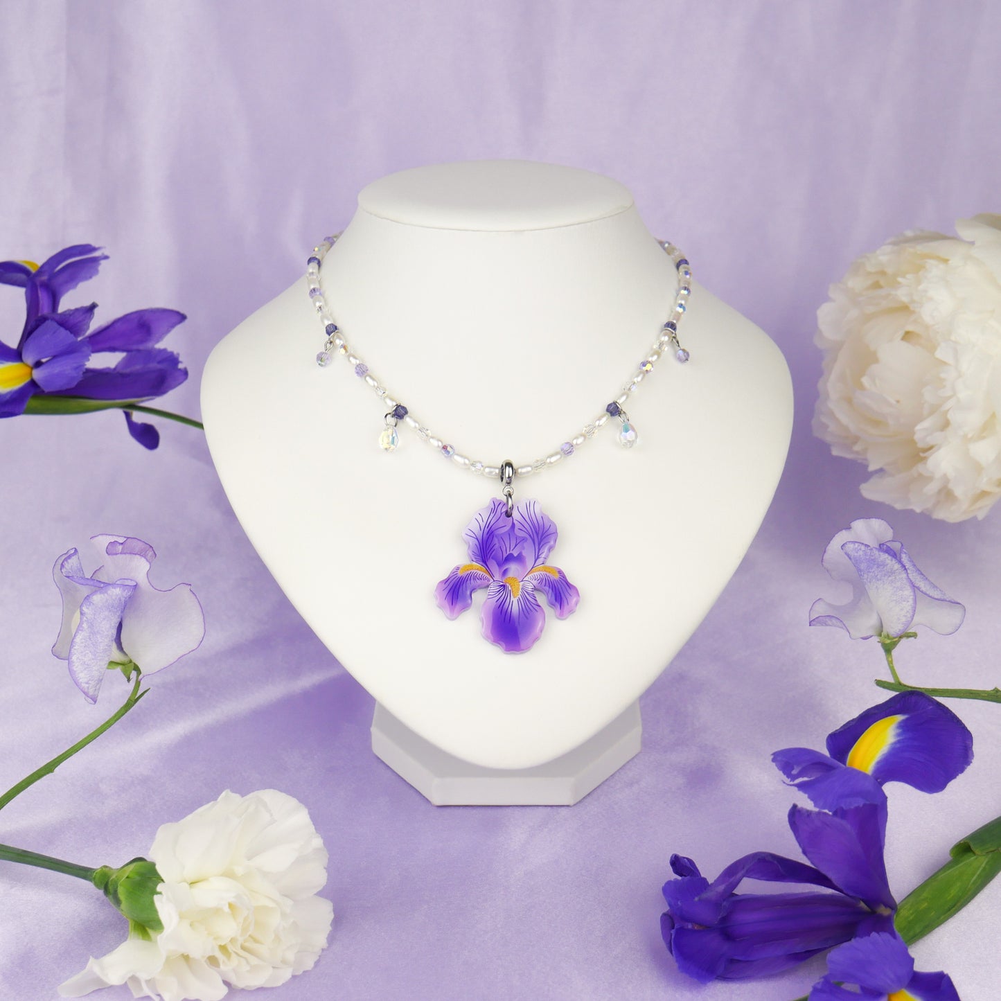 PRINCESS IRIS - grand collier de perles