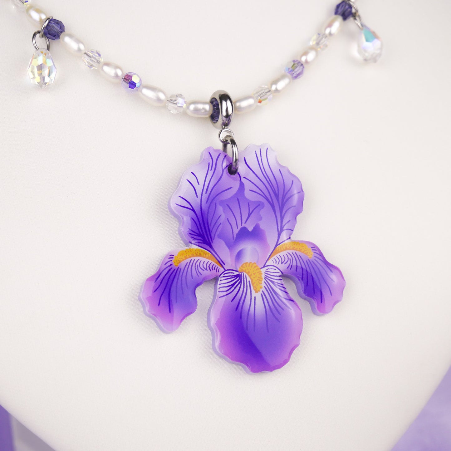PRINCESS IRIS - grand collier de perles