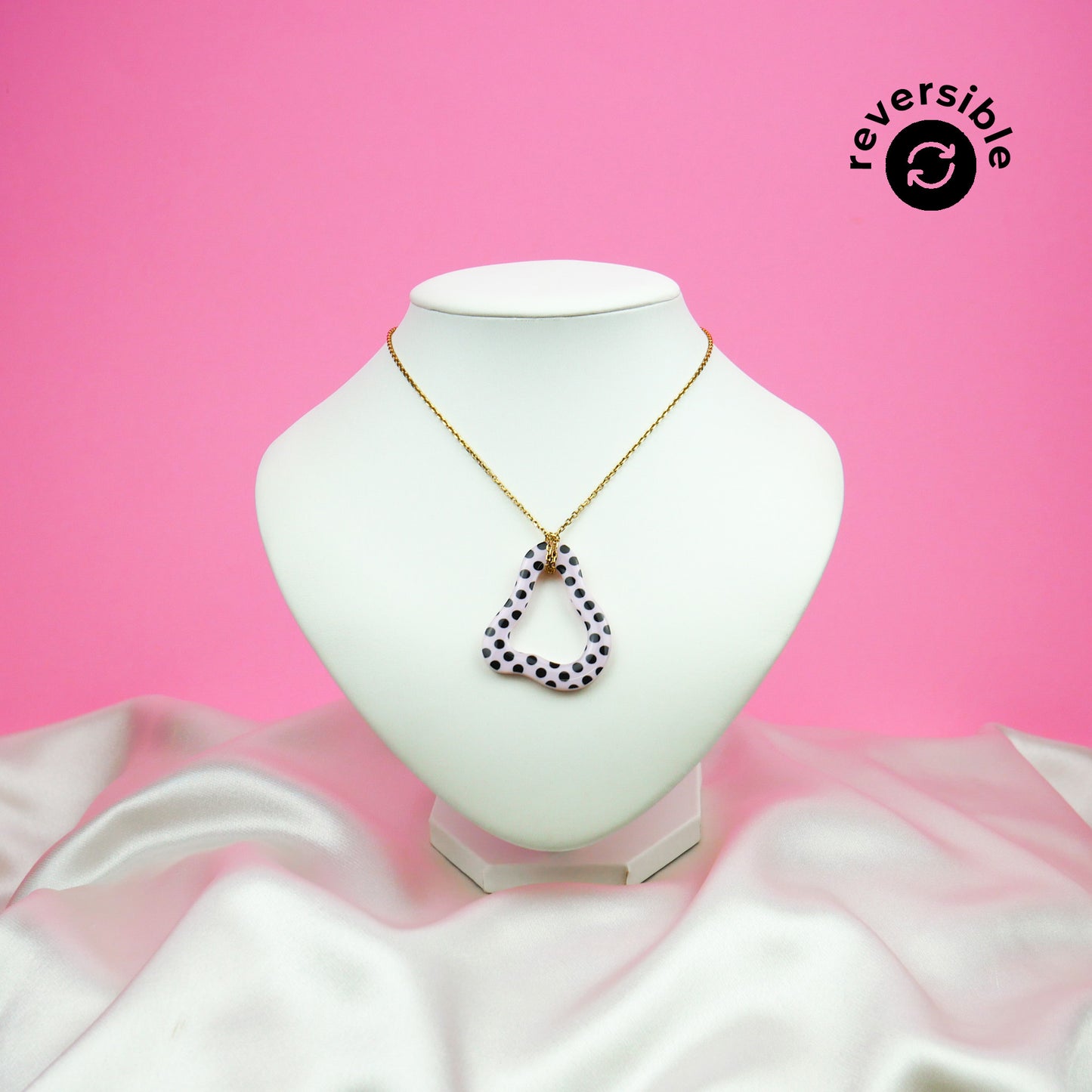 FORMA necklace - pink polka dot