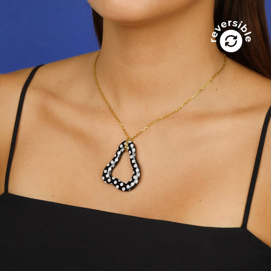 FORMA necklace - black polka dot