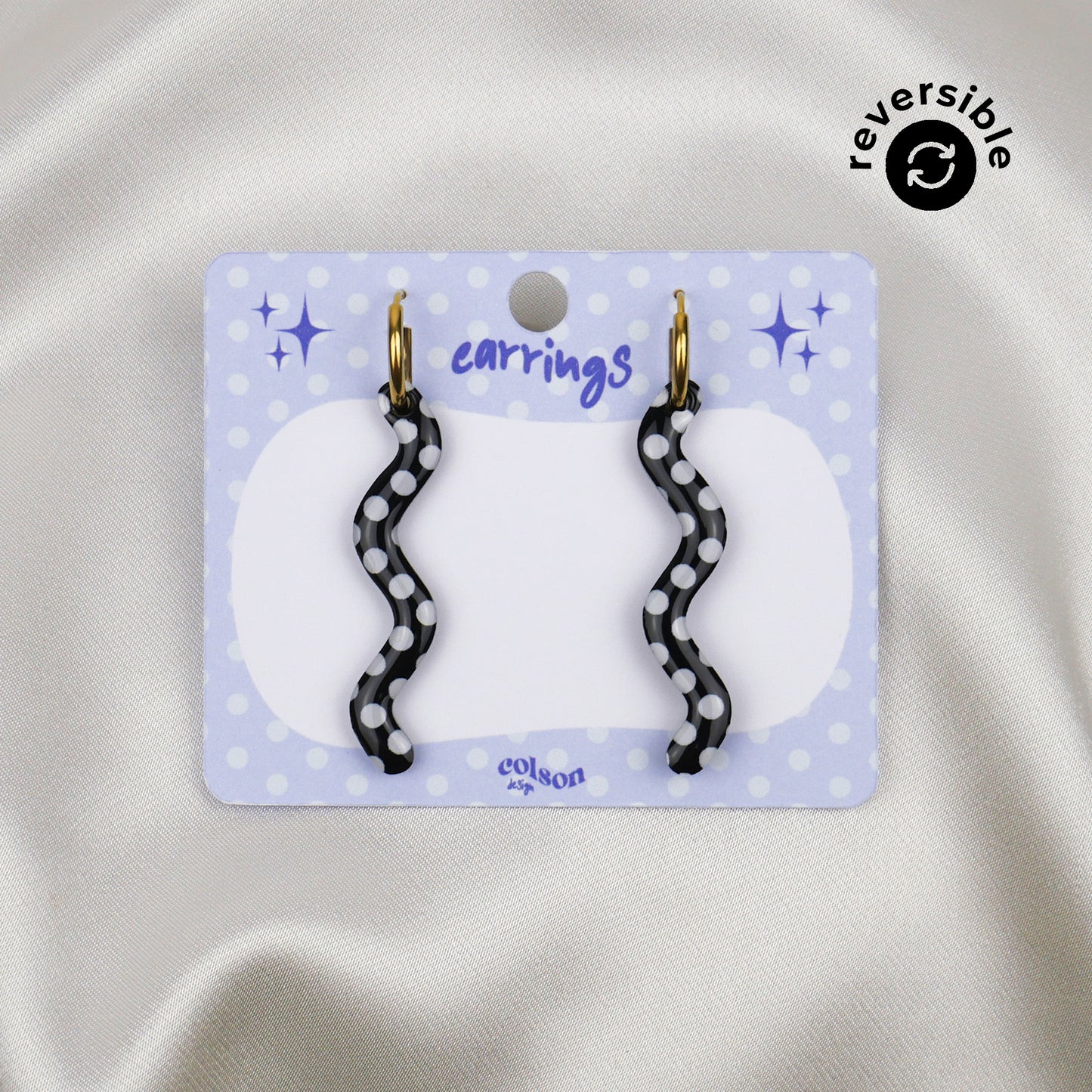 SQUIGGLE - black polka dot