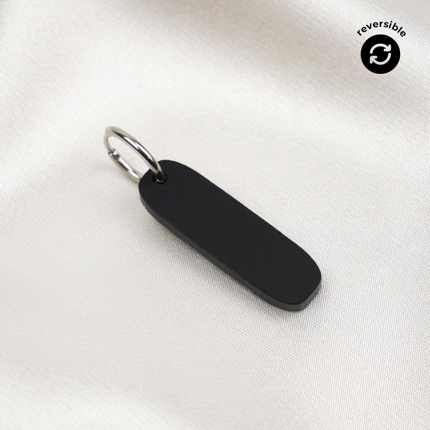 LONG DANGLE - black polka dot