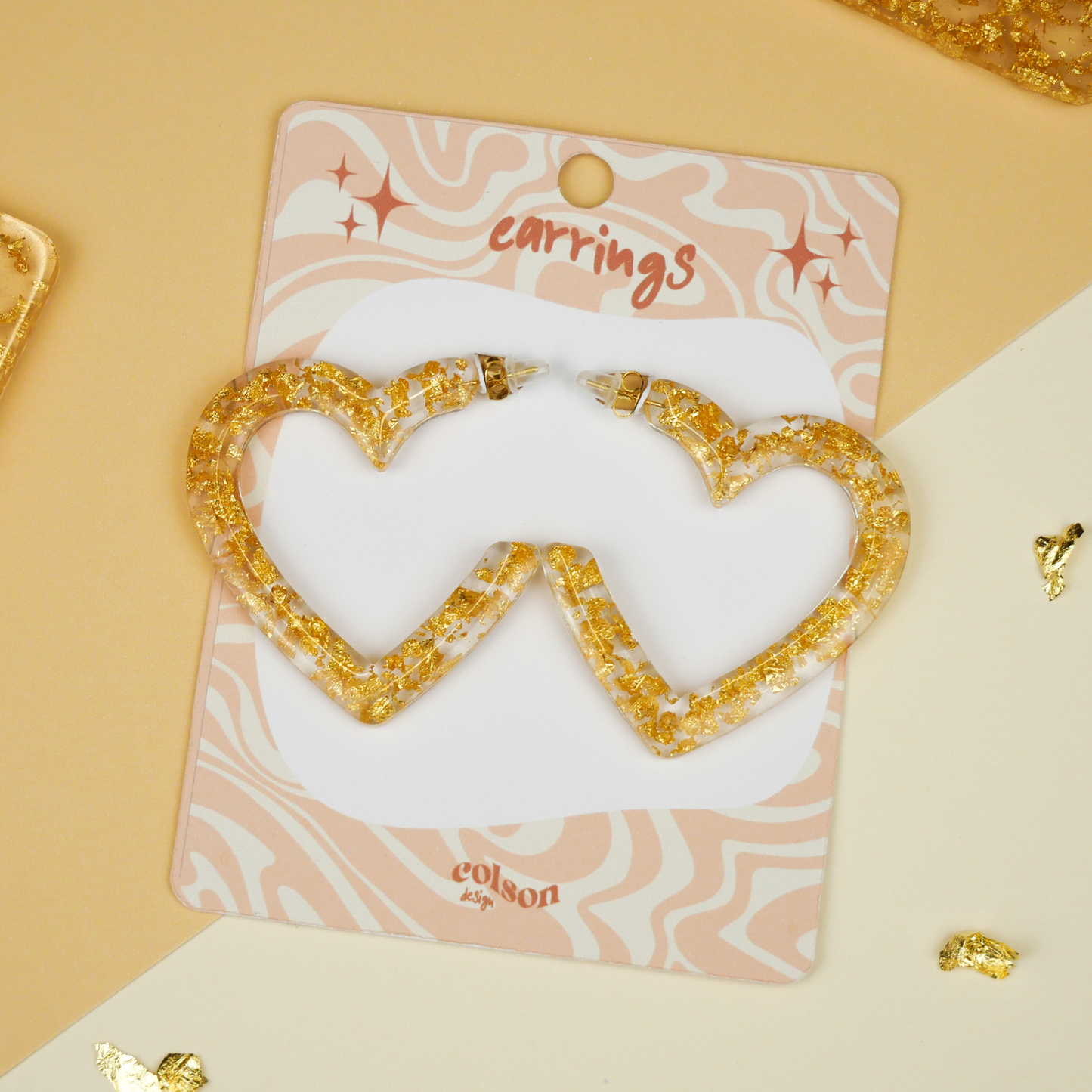 MAXI HEARTS - gold