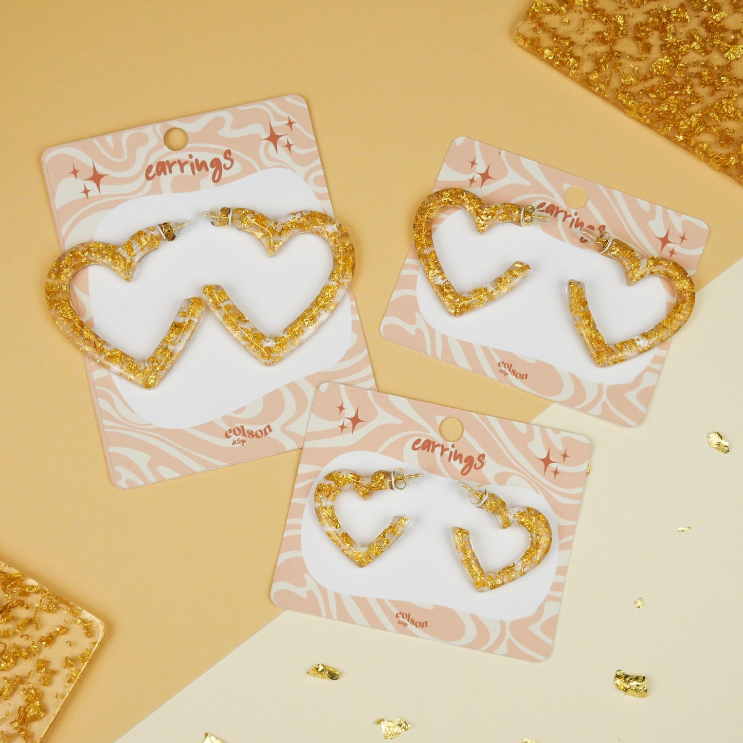 MINI HEARTS - gold